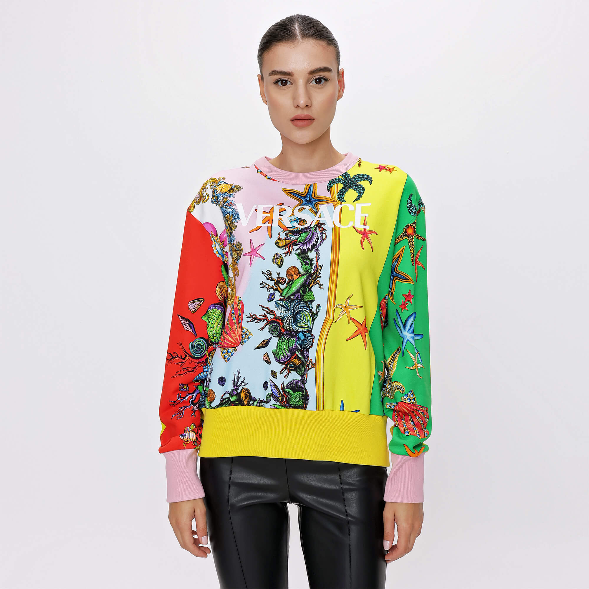 Versace - Multicolor Sea Creatures Print Sweatshirt